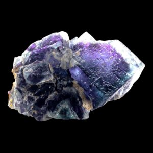 Purple fluorite crystal for desk decor, small raw crystal gift for collectors, natural fluorite for home office or study space
