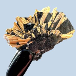 Rutile and hematite crystal, rutile and hematite mineral specimen from novo horizonte brazil