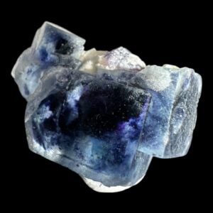 Raw fluorite crystal with matrix, deep phantom zoning, high clarity fluorite specimen, raw crystal cluster, collectible display piece