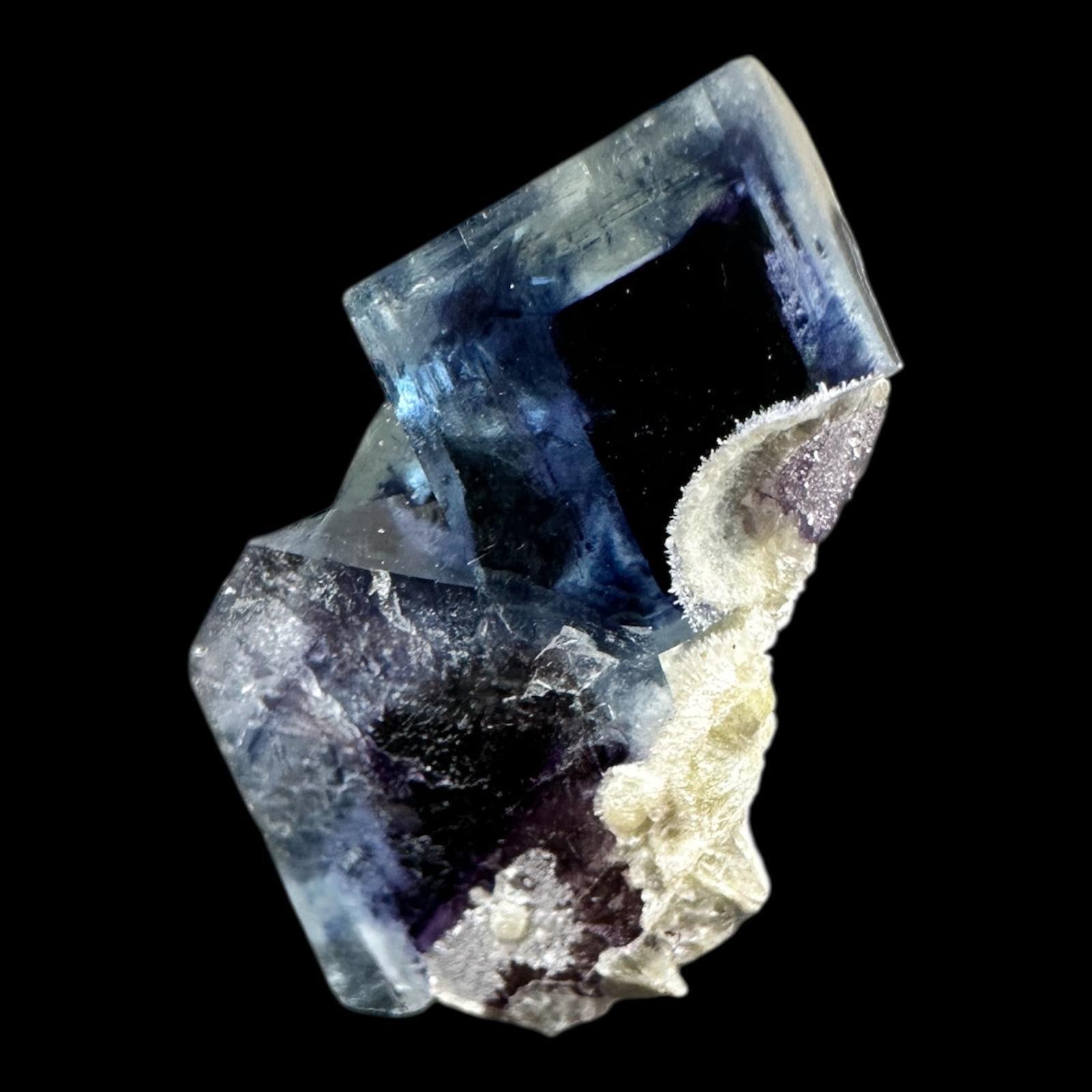 Raw fluorite crystal with matrix, violet phantom zoning, high clarity crystal specimen, collectible raw crystal, crystal for displaying - Image 3