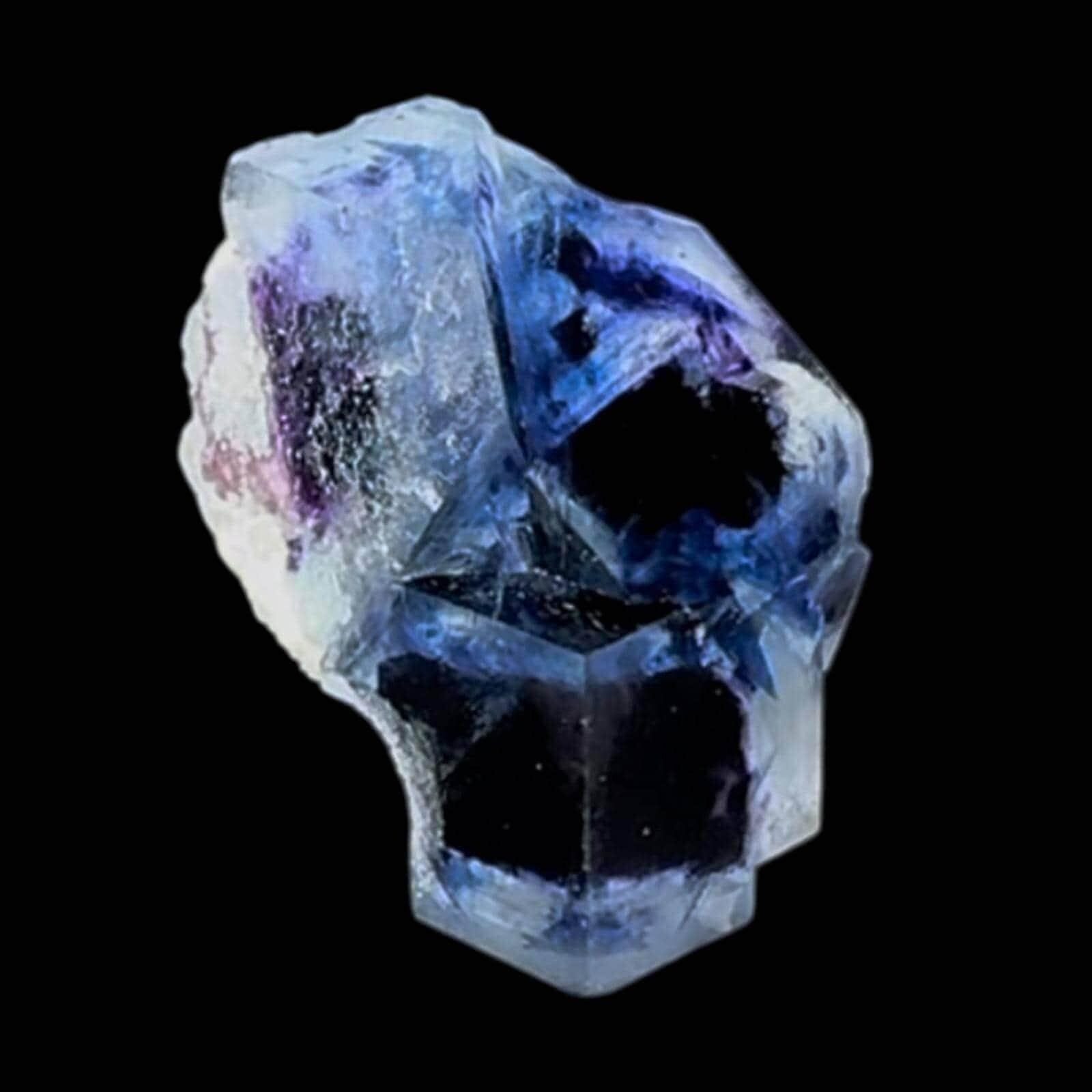 Raw fluorite crystal with matrix, violet phantom zoning, high clarity crystal specimen, collectible raw crystal, crystal for displaying - Image 5