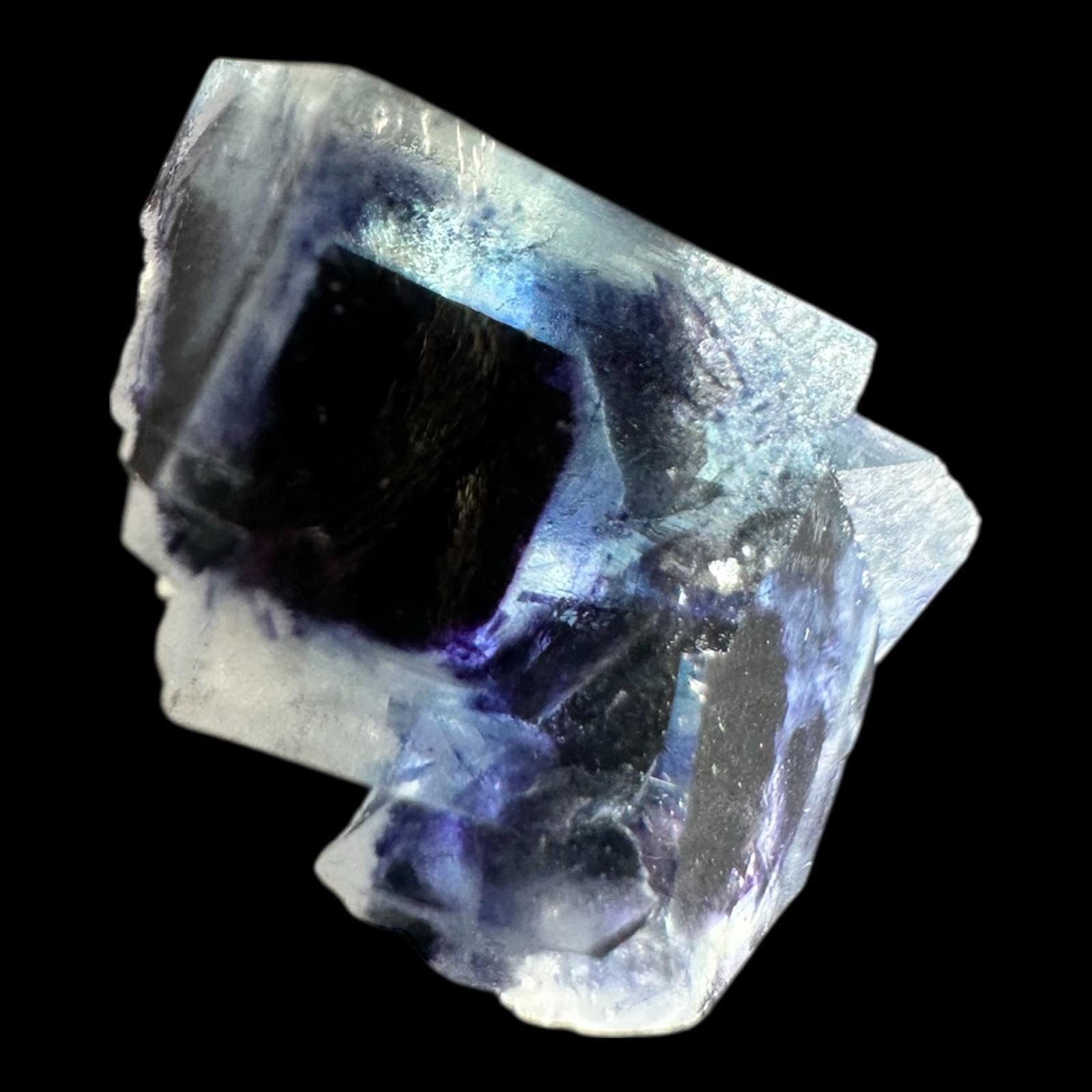 Raw fluorite crystal with matrix, violet phantom zoning, high clarity crystal specimen, collectible raw crystal, crystal for displaying - Image 6