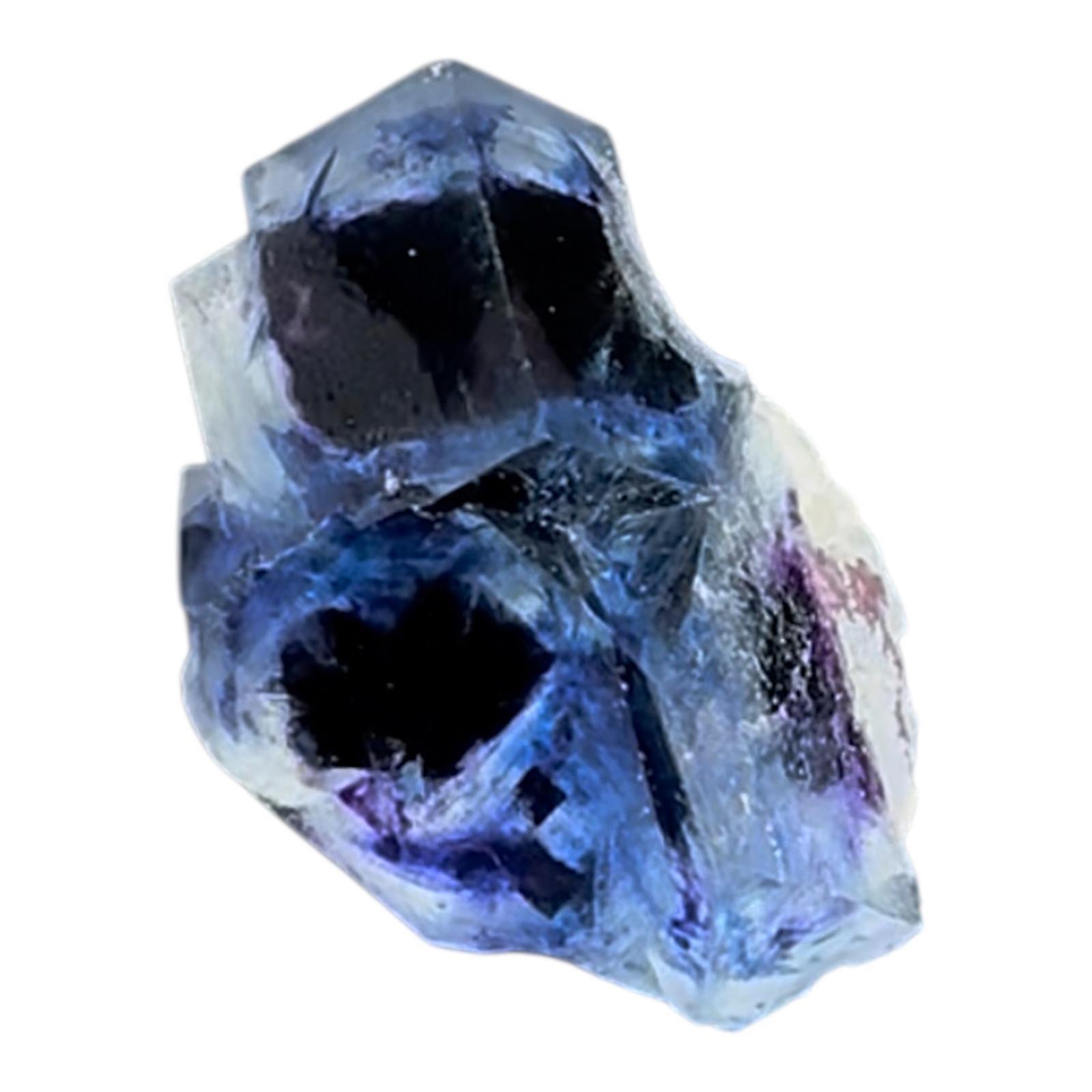 Raw fluorite crystal with matrix, violet phantom zoning, high clarity crystal specimen, collectible raw crystal, crystal for displaying - Image 7