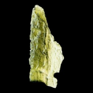 Raw moldavite crystal, natural moldavite specimen, authentic czech moldavite tektite for collectors and gifts