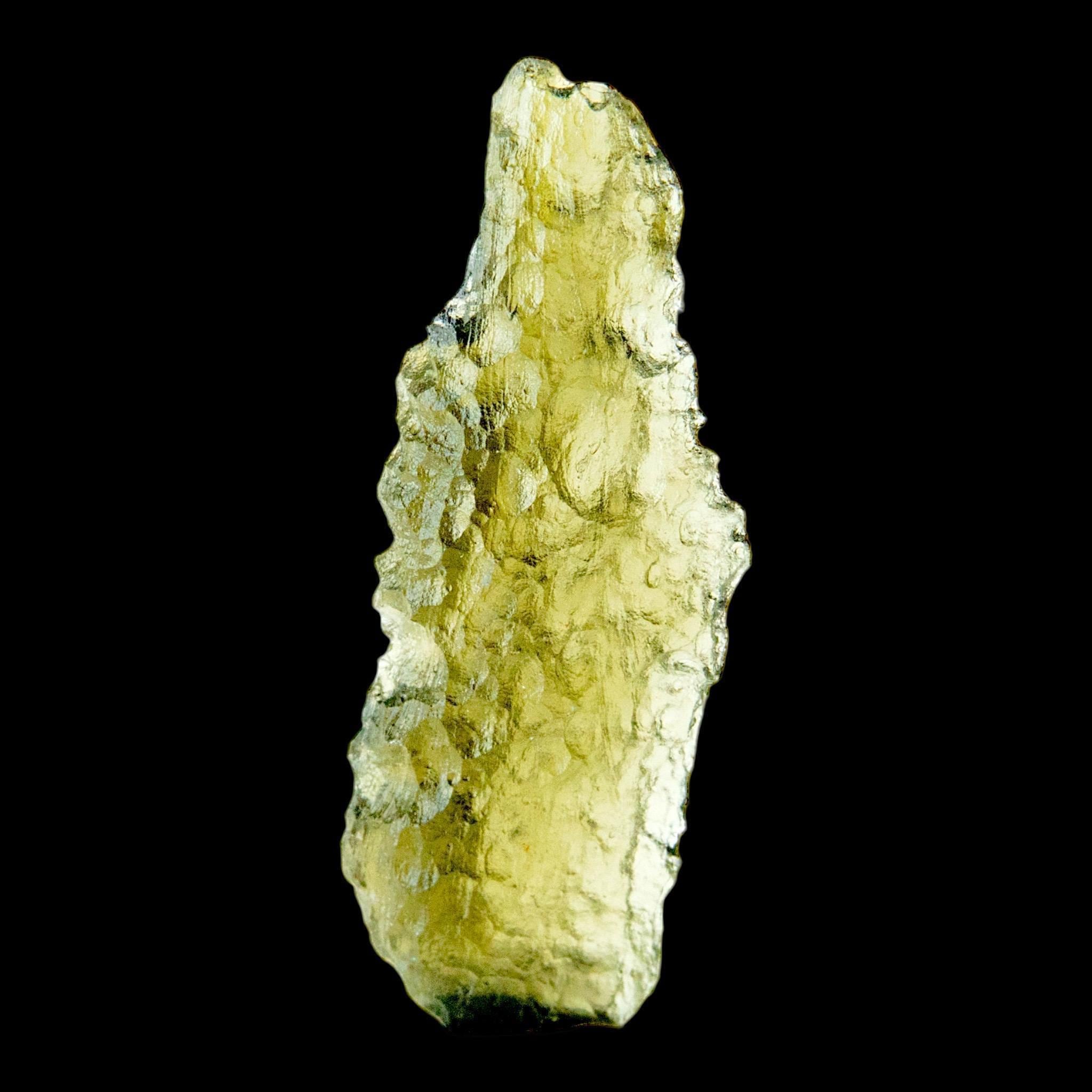 Moldavite crystal natural green moldavite from chlum czech republic raw tektite authentic moldavite specimen for collectors - Image 2