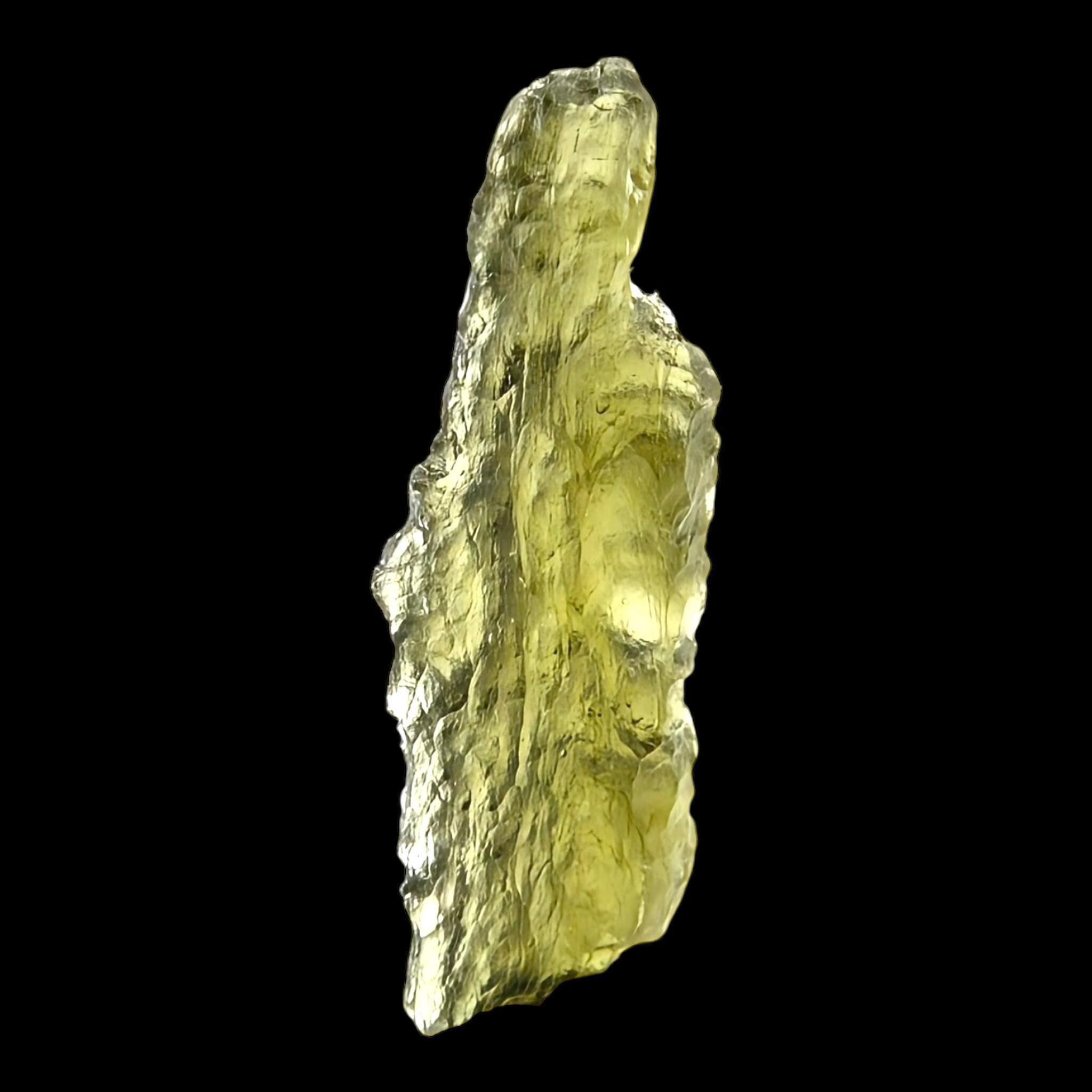 Moldavite crystal natural green moldavite from chlum czech republic raw tektite authentic moldavite specimen for collectors - Image 3