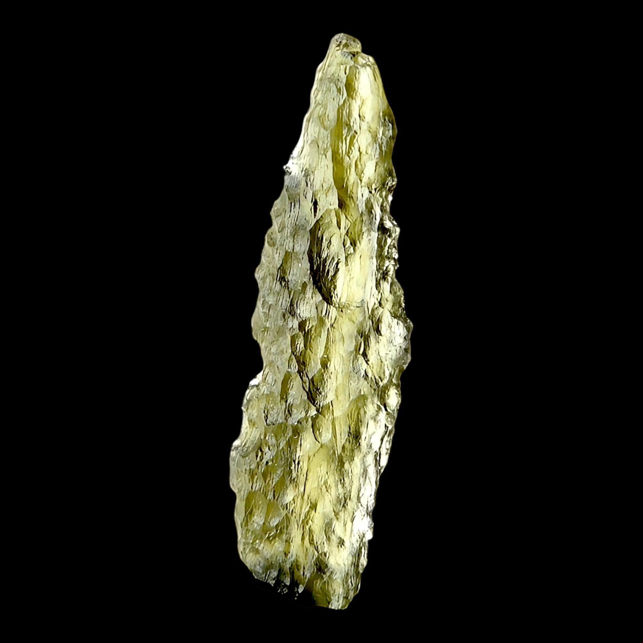 Moldavite crystal natural green moldavite from chlum czech republic raw tektite authentic moldavite specimen for collectors - Image 4