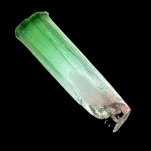 Green tourmaline crystal specimen natural raw mineral from brazil, cruzeiro mine tourmaline, small collectible healing crystal
