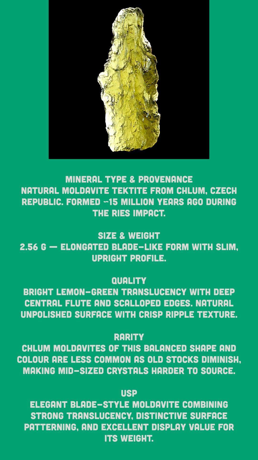 Moldavite crystal natural green moldavite from chlum czech republic raw tektite authentic moldavite specimen for collectors - Image 10