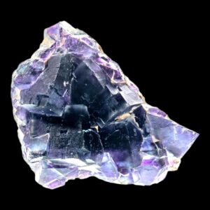 Purple fluorite crystal with blue cubic zoning from namibia natural fluorite specimen for collectors or display
