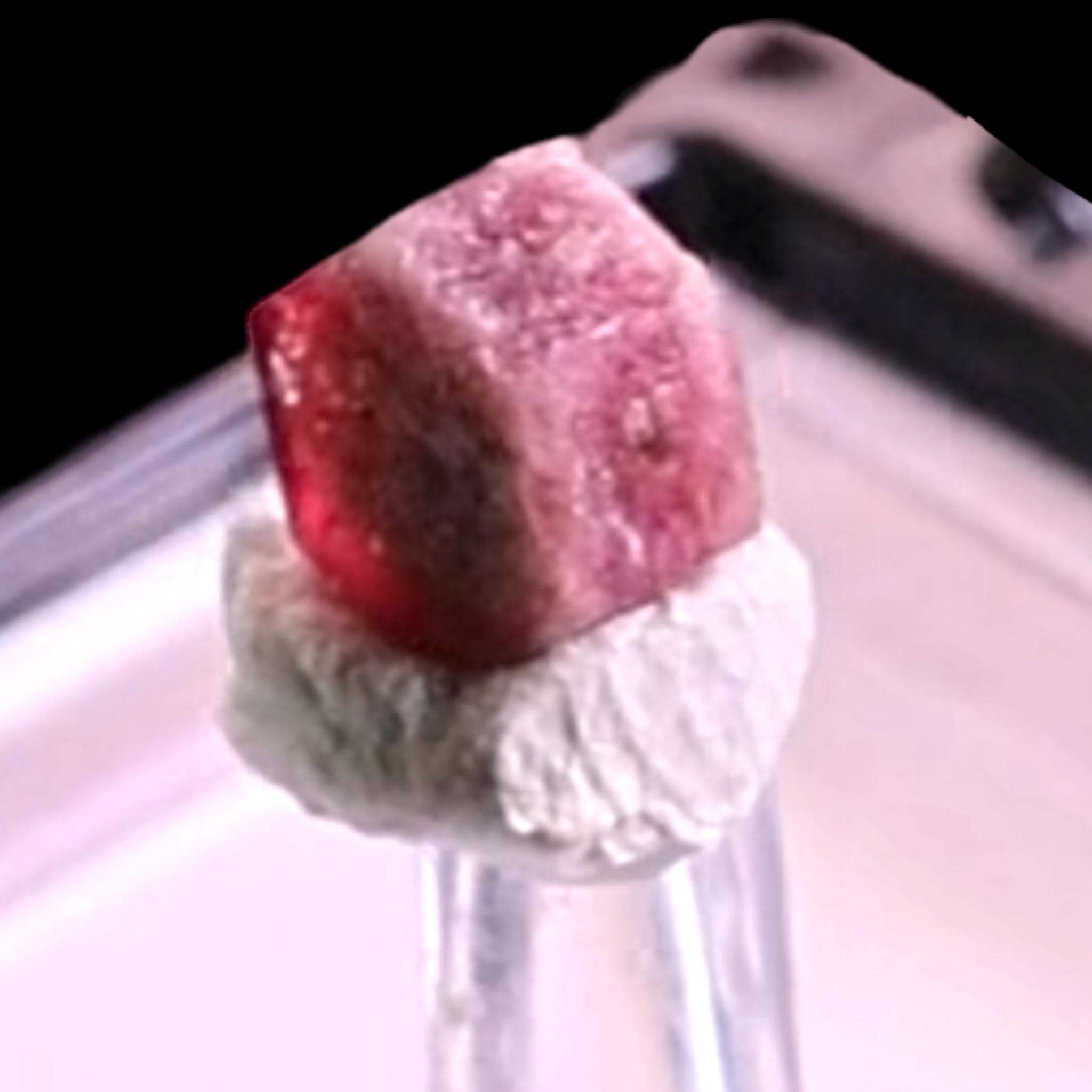 Red beryl crystal from utah, rare natural red crystal for collectors, vivid red beryl specimen - Image 4