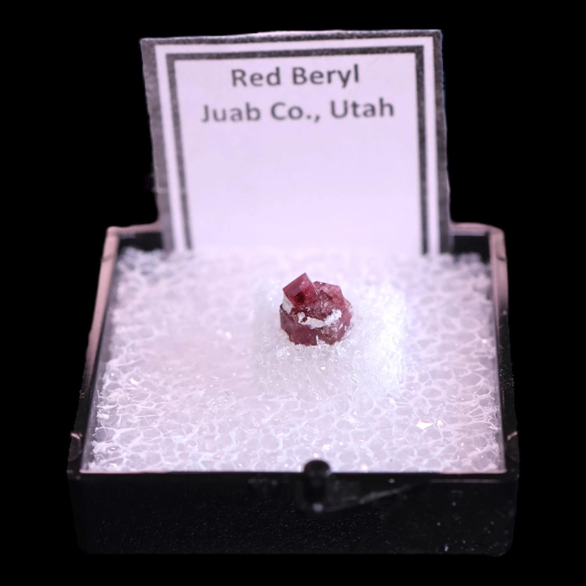 Red beryl crystal from utah, rare natural red crystal for collectors, vivid red beryl specimen - Image 2