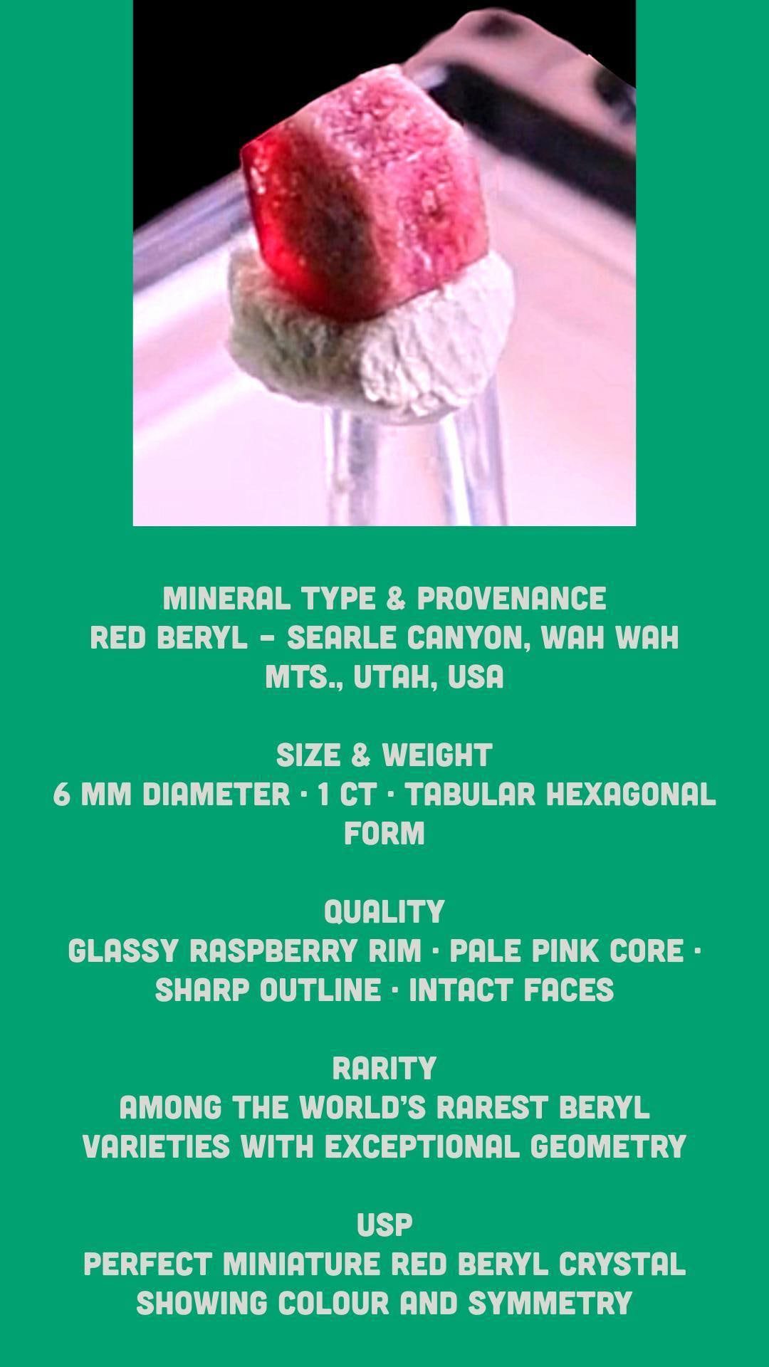 Red beryl crystal from utah, rare natural red crystal for collectors, vivid red beryl specimen - Image 11