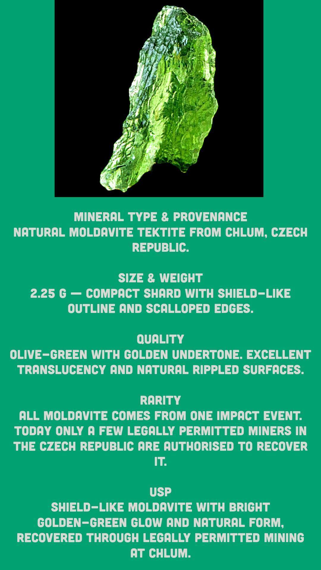 Moldavite crystal natural green moldavite from chlum czech republic raw tektite authentic moldavite specimen for collectors - Image 10