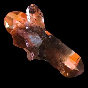 Raw topaz crystal specimen from utah thomas range, rare american topaz mineral for collectors or thumbnail display, double terminated topaz