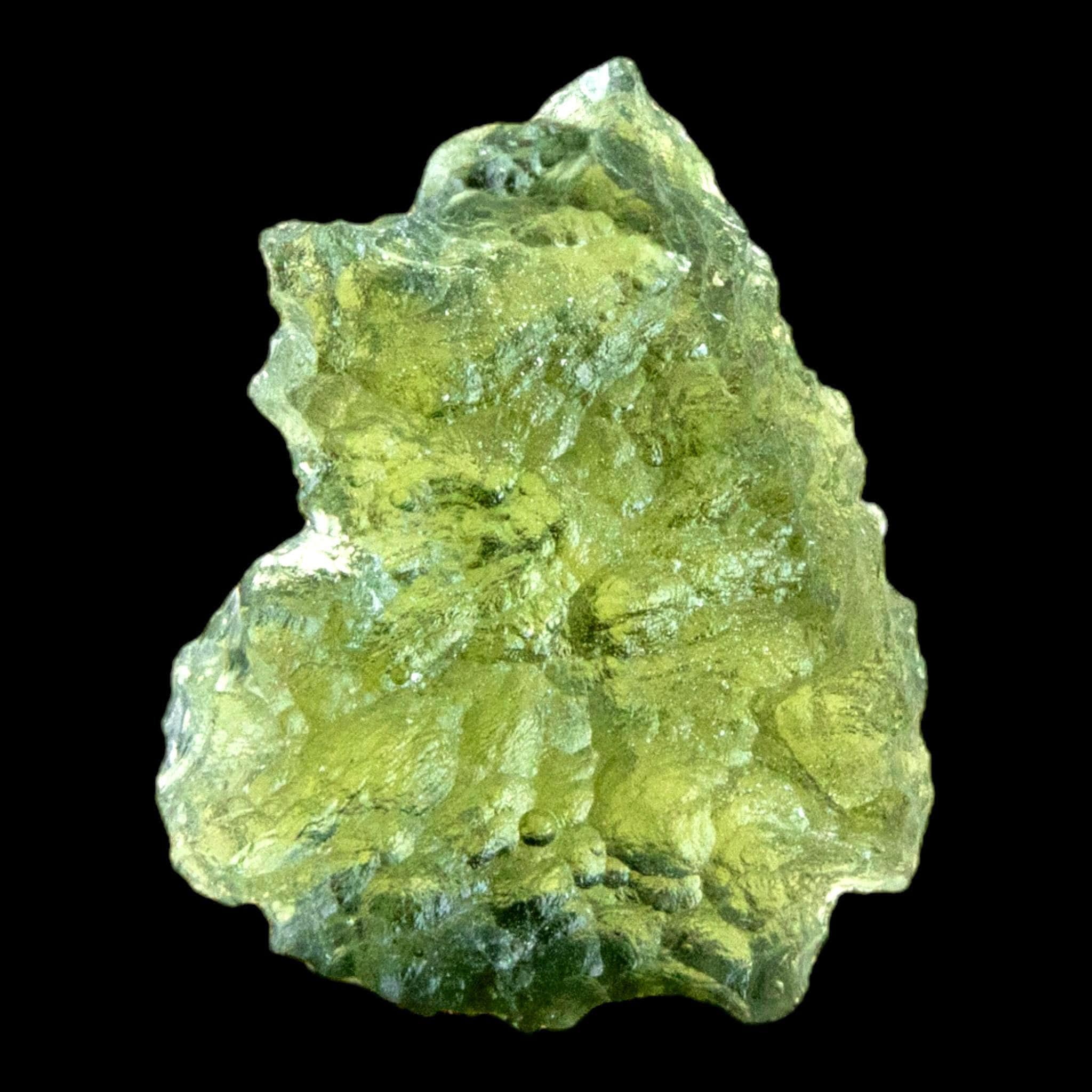 Natural moldavite crystal from chlum czech republic, real tektite for collectors, authentic raw moldavite for meditation and home decor