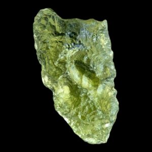 Natural moldavite crystal from chlum czech republic, real green tektite for collectors and meditation, authentic raw moldavite