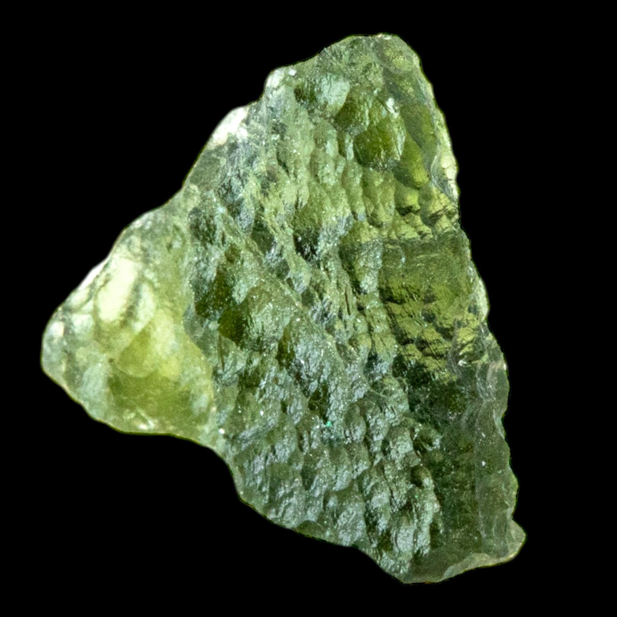 Natural moldavite crystal from chlum czech republic, real green tektite for collectors and meditation work - Image 2