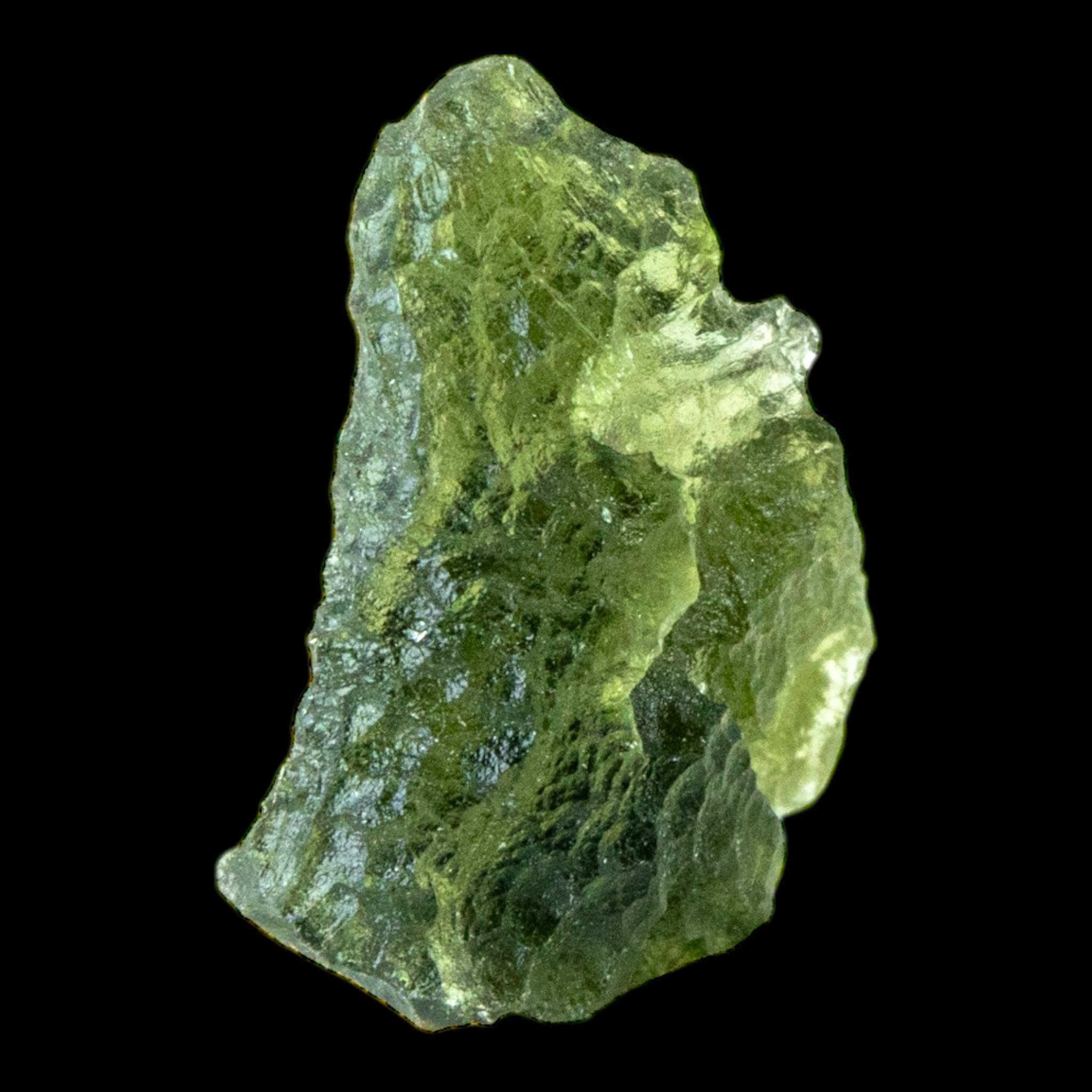 Natural moldavite crystal from chlum czech republic, real green tektite for collectors and meditation work - Image 3
