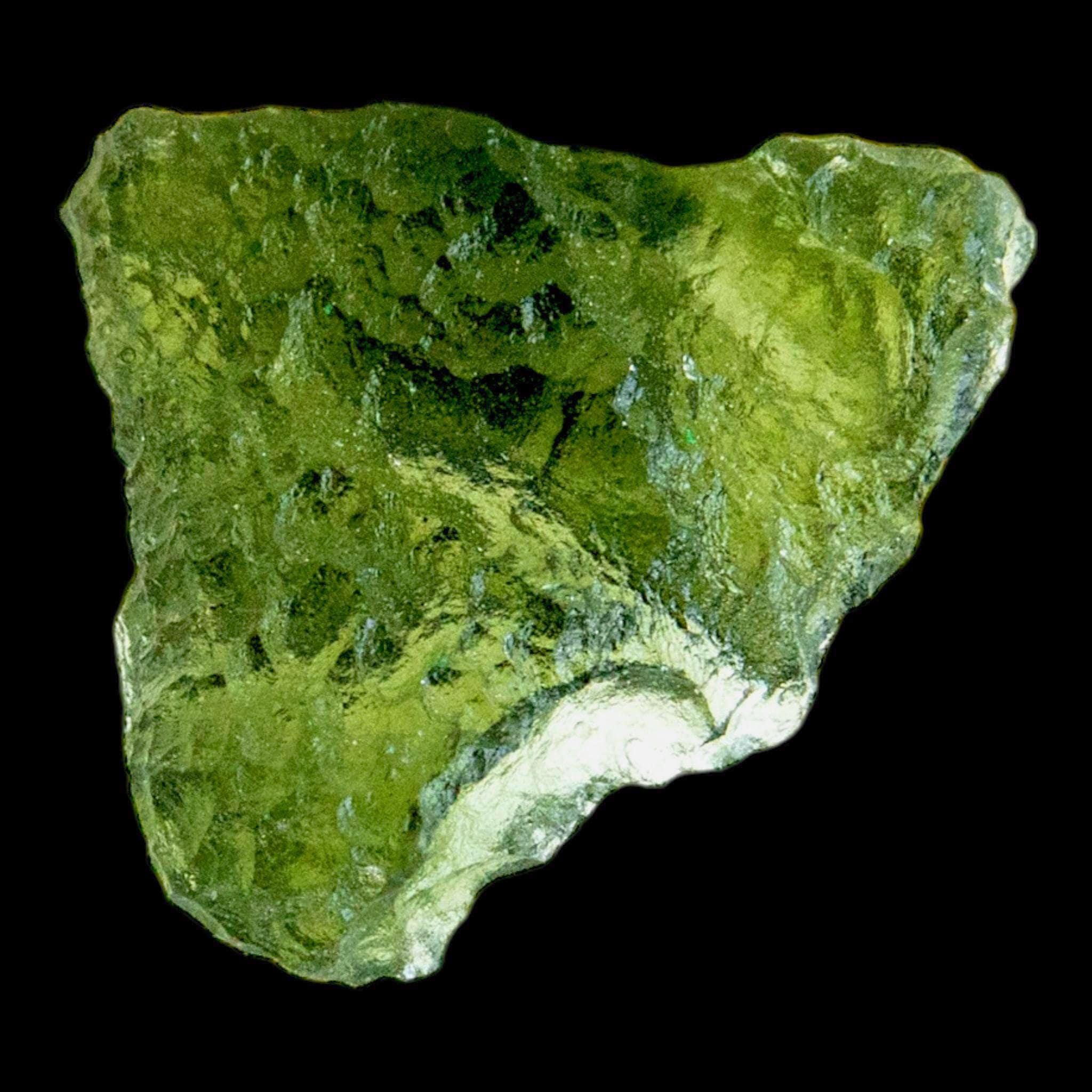 Natural moldavite crystal from chlum czech republic, real green tektite for collectors and meditation work - Image 4