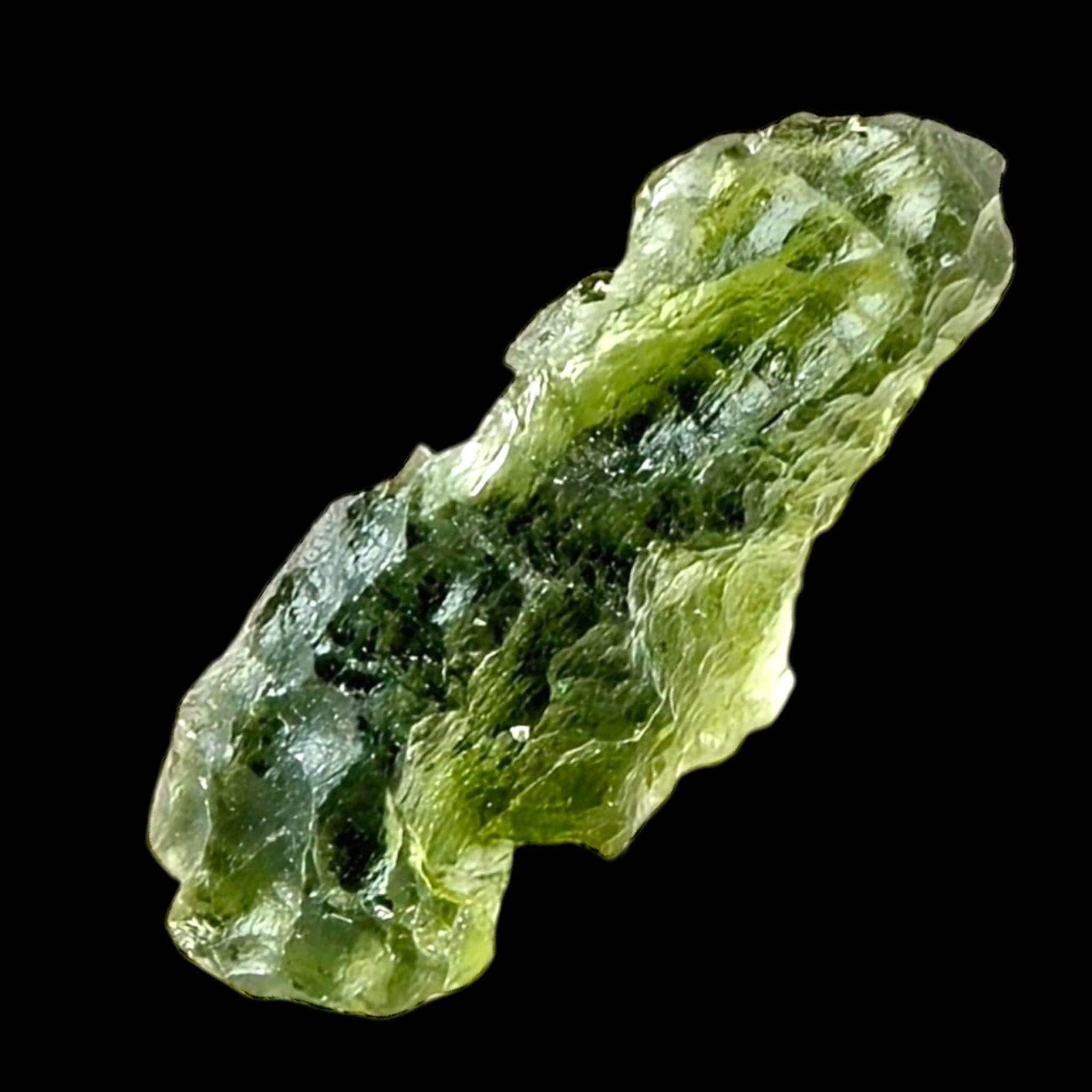 Natural moldavite crystal from chlum czech republic, real green tektite for collectors and meditation work - Image 7