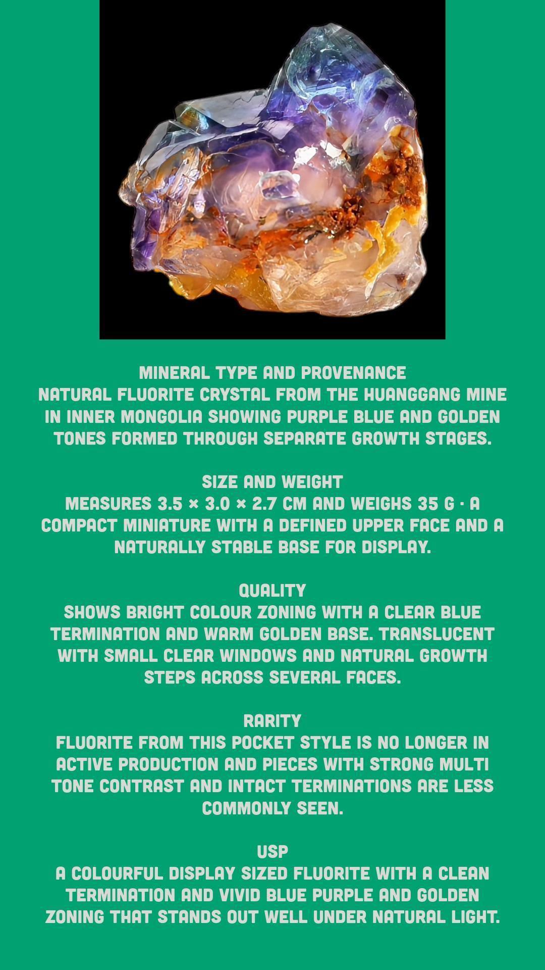 Purple fluorite crystal natural fluorite specimen small fluorite cluster for collectors and home decor - Image 9