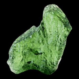 Natural moldavite crystal from czech republic tektite for collectors display or energy workers