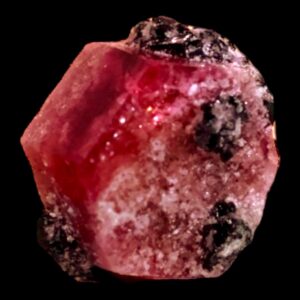 Red beryl crystal with bixbyite inclusions from utah natural red beryl specimen for collectors home decor mineral and crystal display