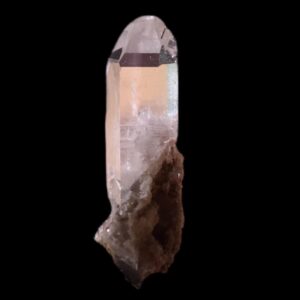 Natural topaz crystal on rhyolite matrix from thomas range utah, clear terminated topaz with zoning and lustre mineral specimen from the usa