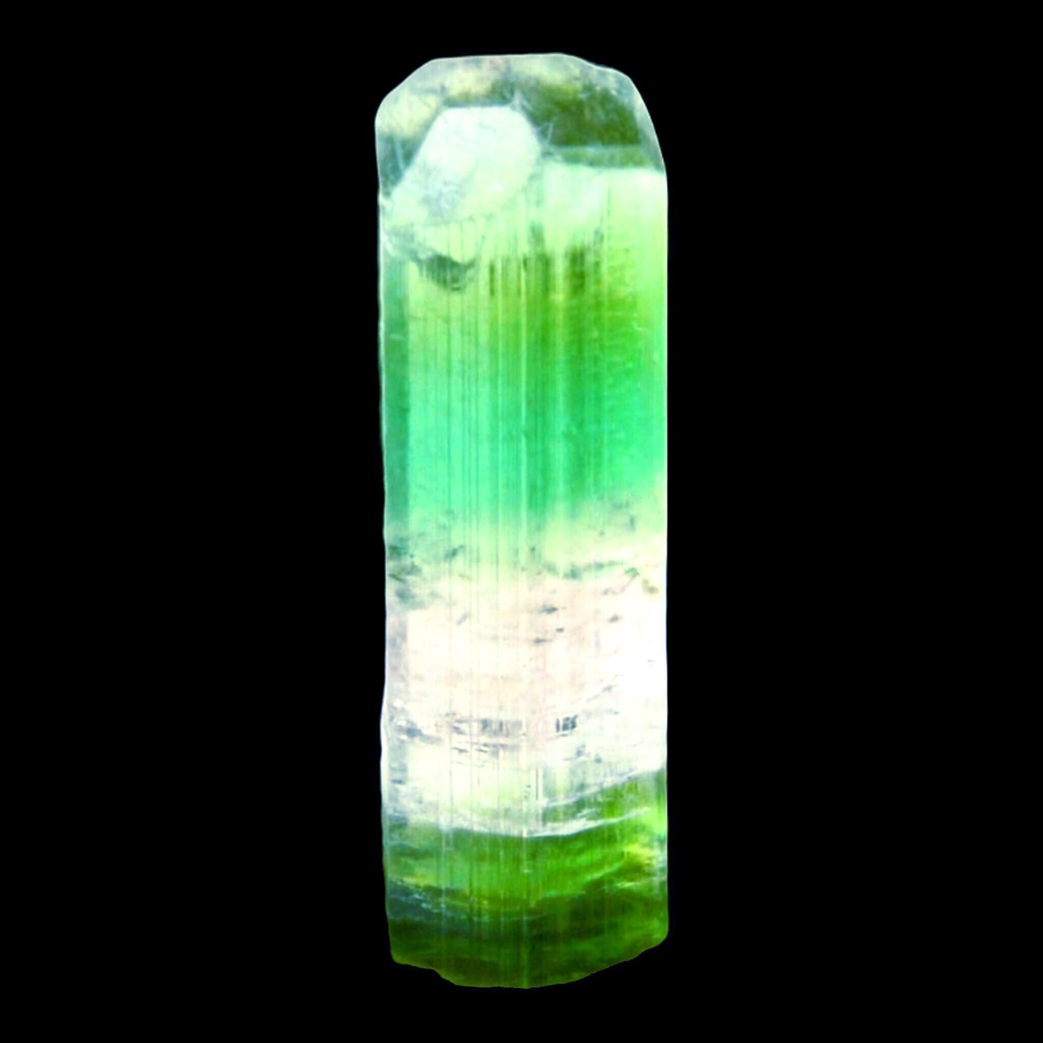 Tricolour tourmaline crystal natural green and pink elbaite from paprok afghanistan terminated specimen for collectors or display - Image 6