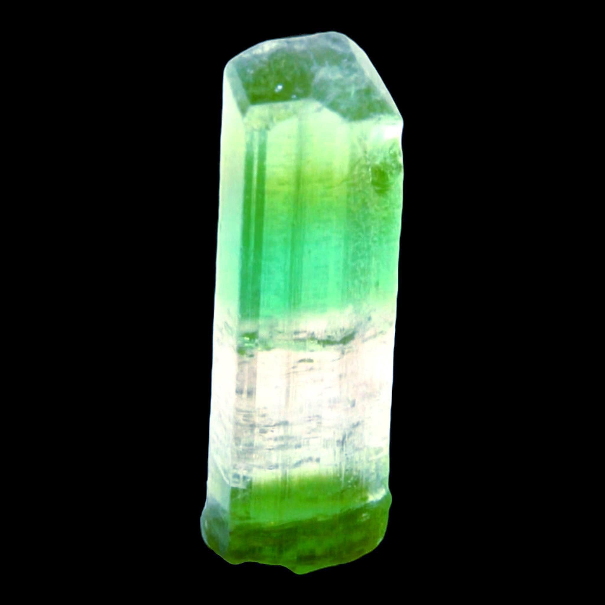 Tricolour tourmaline crystal natural green and pink elbaite from paprok afghanistan terminated specimen for collectors or display - Image 7