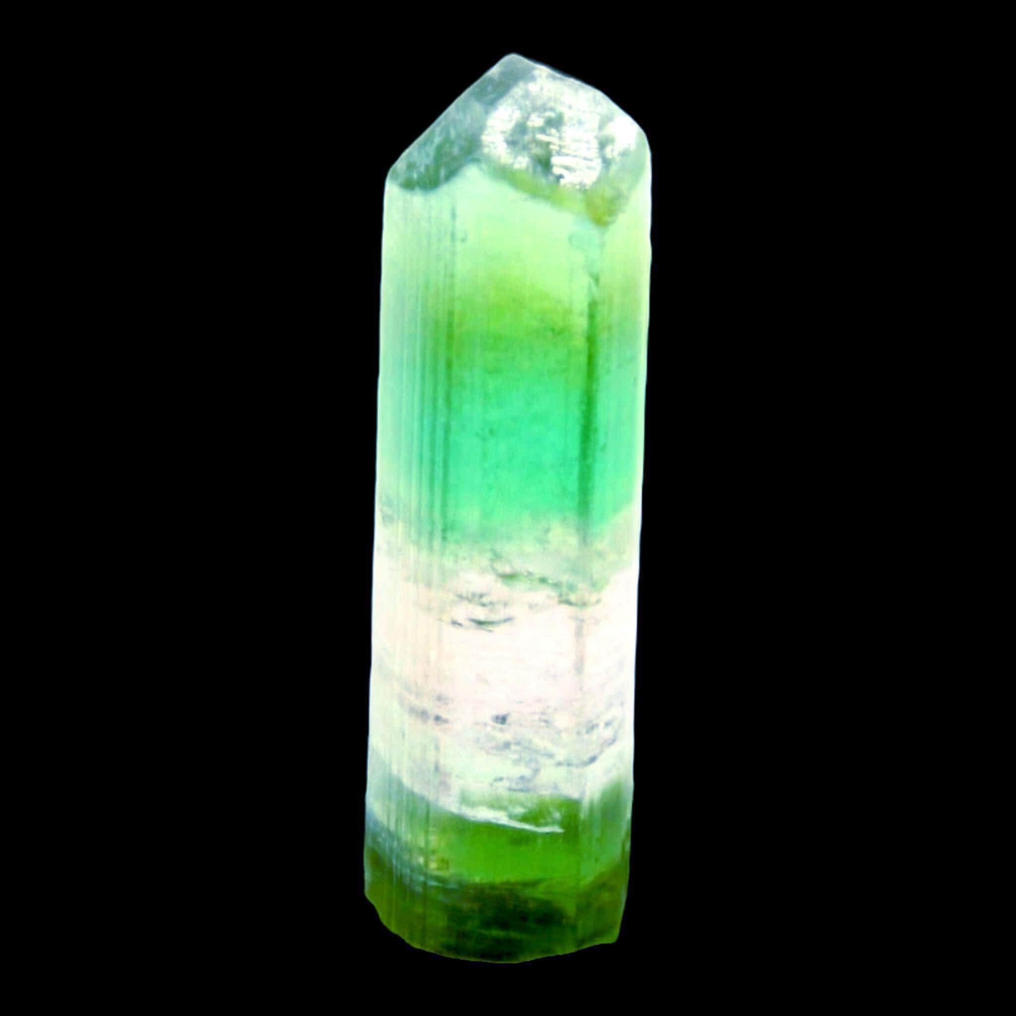 Tricolour tourmaline crystal natural green and pink elbaite from paprok afghanistan terminated specimen for collectors or display - Image 8
