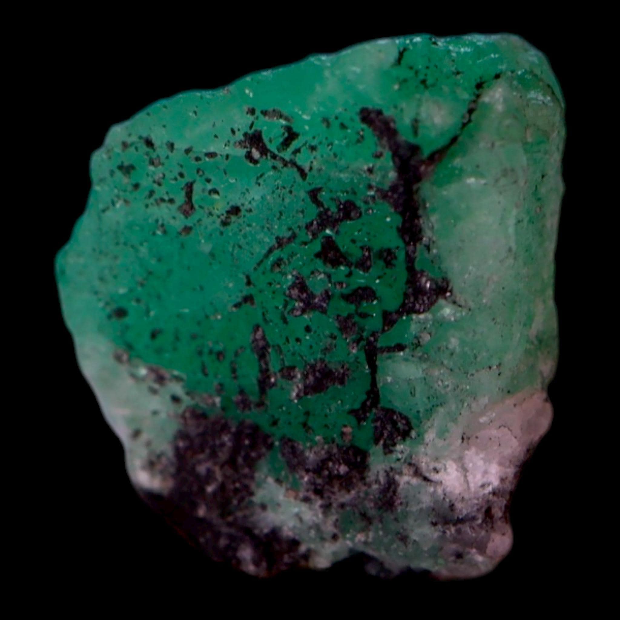Natural emerald crystal from colombia, green raw emerald specimen for collectors, authentic mineral from the muzo belt
