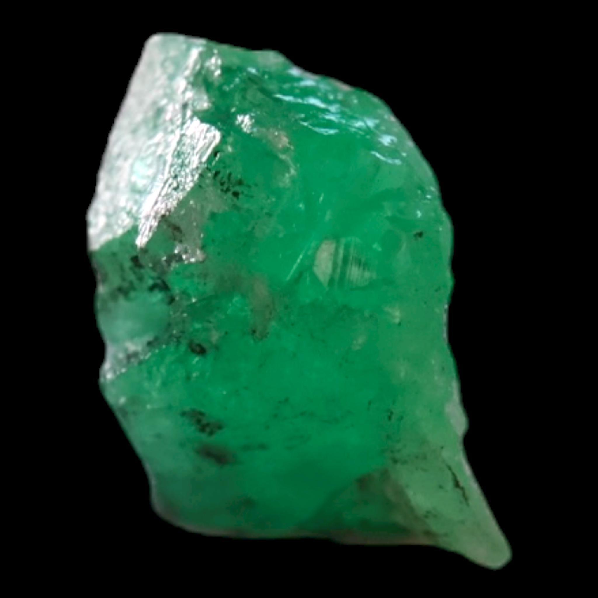 Raw emerald crystal, colombian emerald specimen with premium colour, green emerald for collectors display birthdays or anniversaries - Image 2