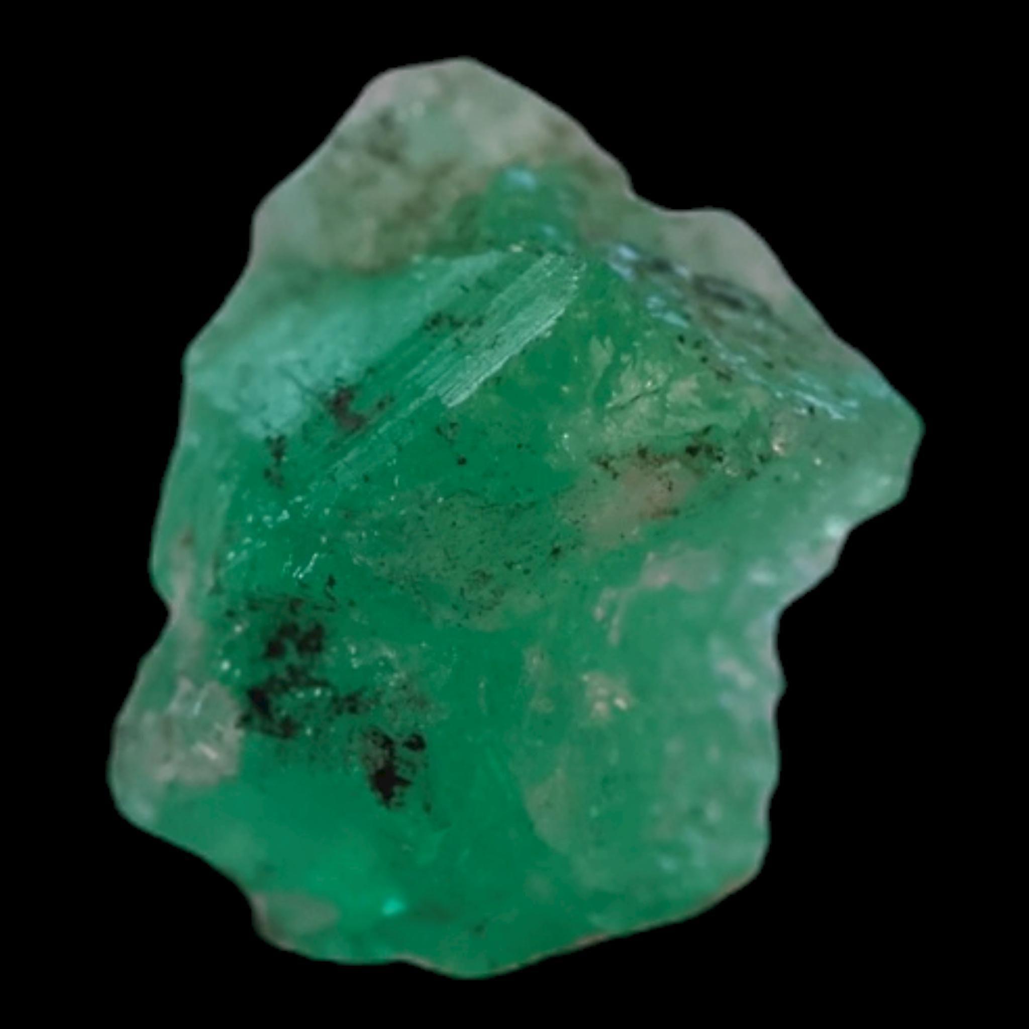 Raw emerald crystal, colombian emerald specimen with premium colour, green emerald for collectors display birthdays or anniversaries - Image 5
