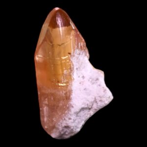 Natural pink topaz crystal, sherry topaz on matrix, utah topaz specimen, topaz point for collectors