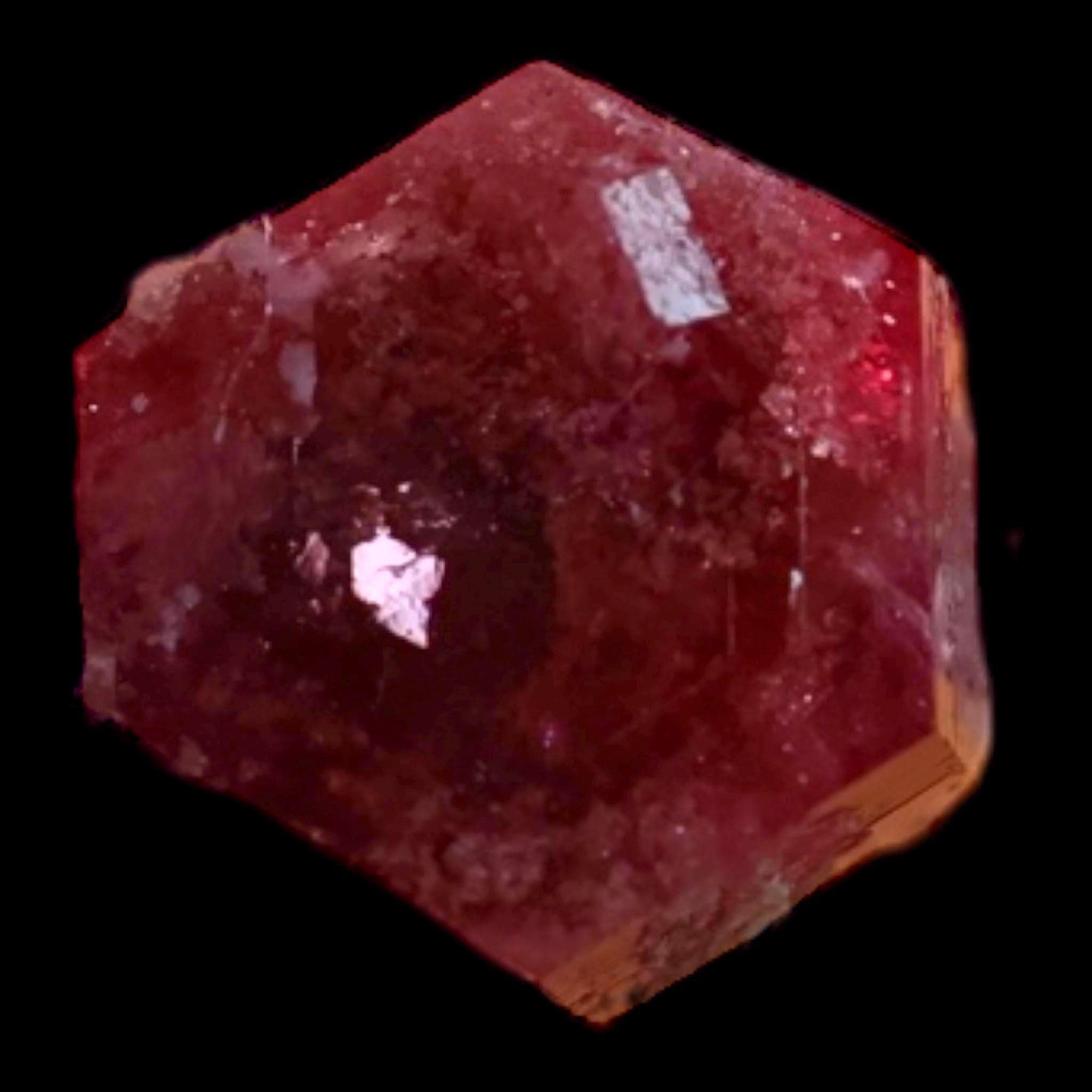 Red beryl crystal from utah natural rare mineral specimen
