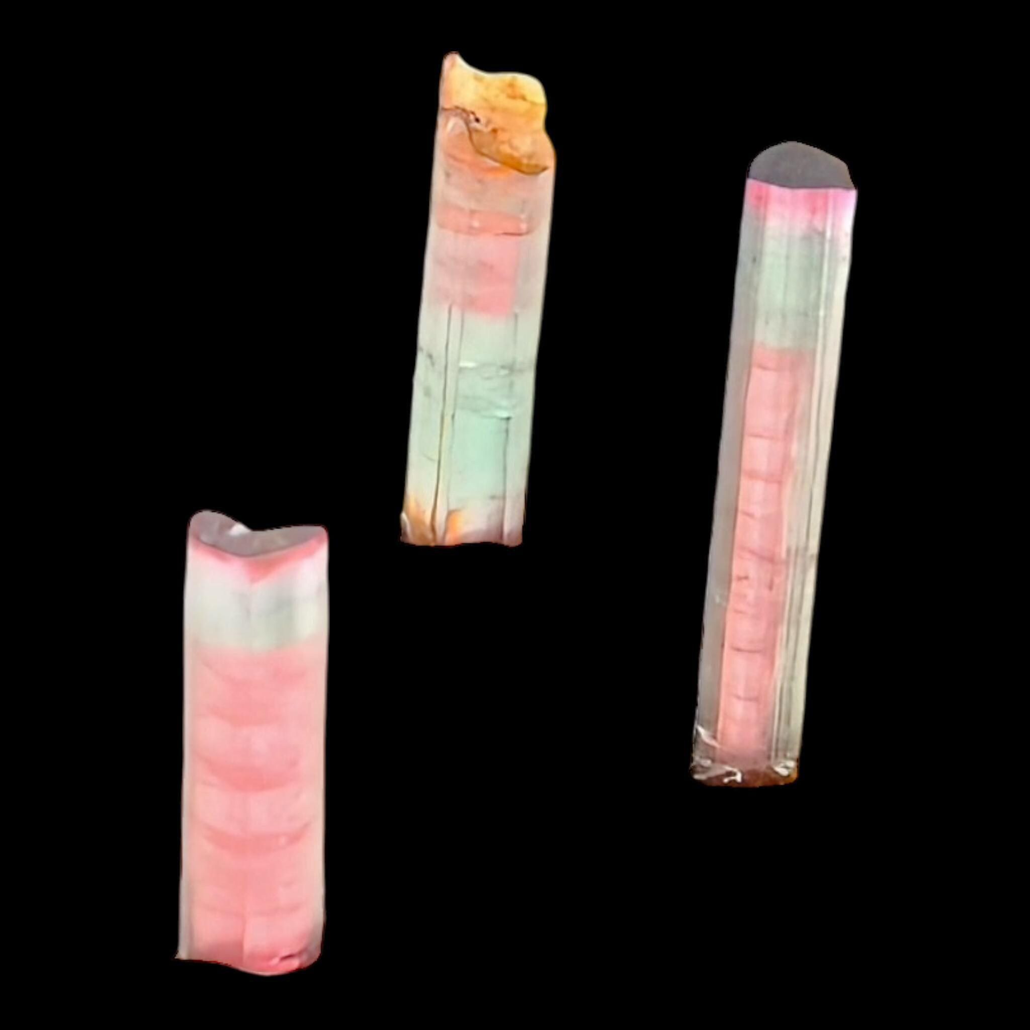 Tricolour tourmaline crystals, multicoloured tourmaline, elbaite tourmaline, ideal for jewellery makers, crystal collectors or crystal grids - Image 4