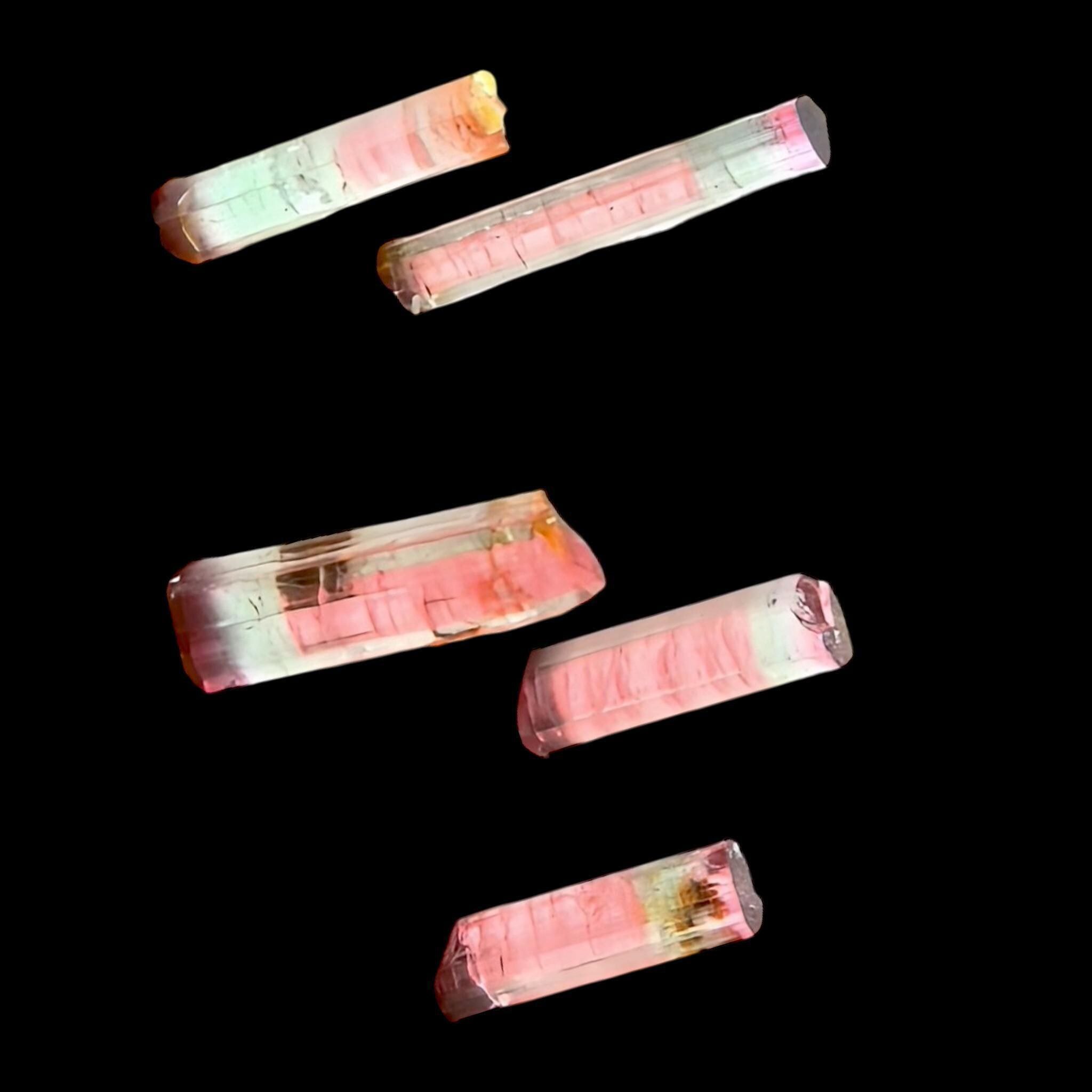 Tricolour tourmaline crystals, multicoloured tourmaline, elbaite tourmaline, ideal for jewellery makers, crystal collectors or crystal grids - Image 5