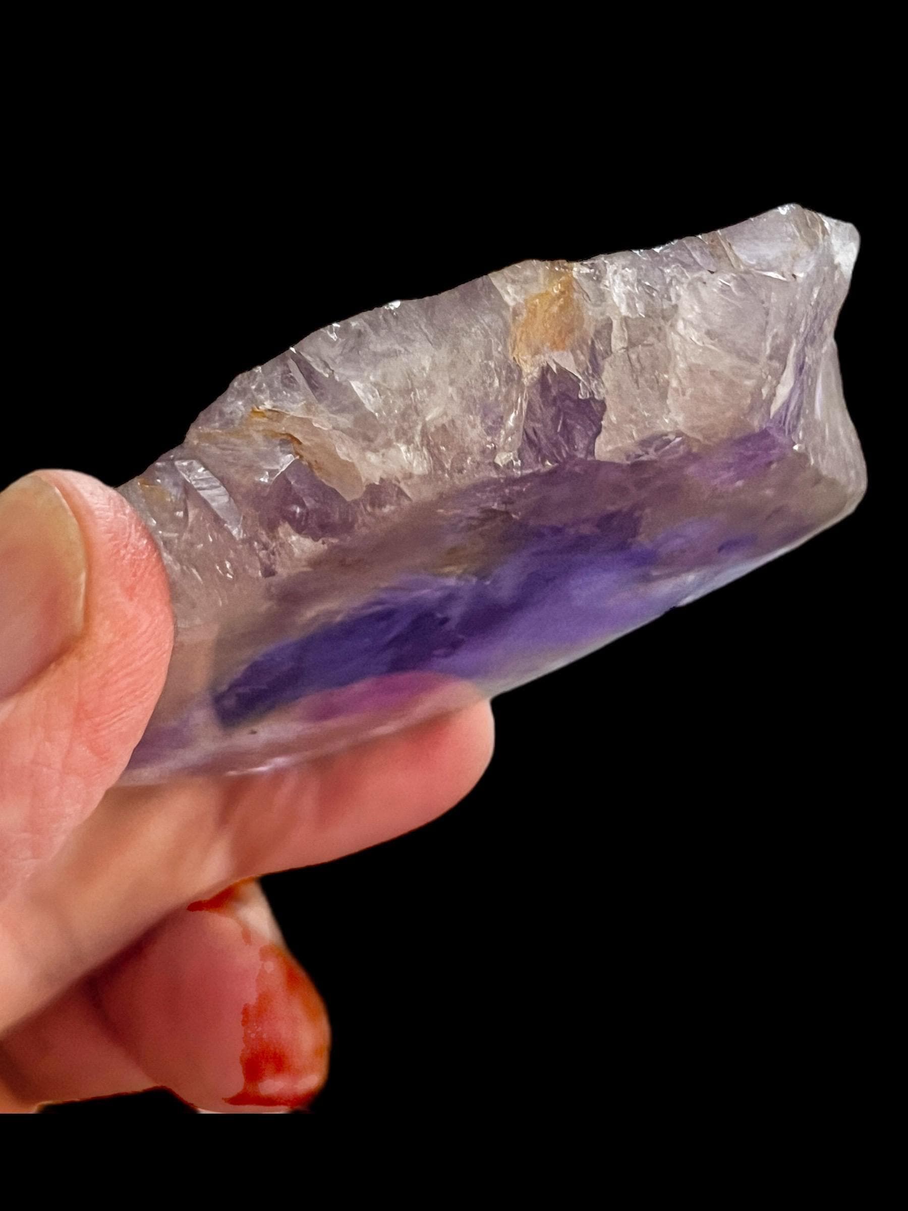 Rare ametrine crystal slab, purple and gold quartz slice, raw display crystal, large untreated quartz, high grade collector specimen - Image 4