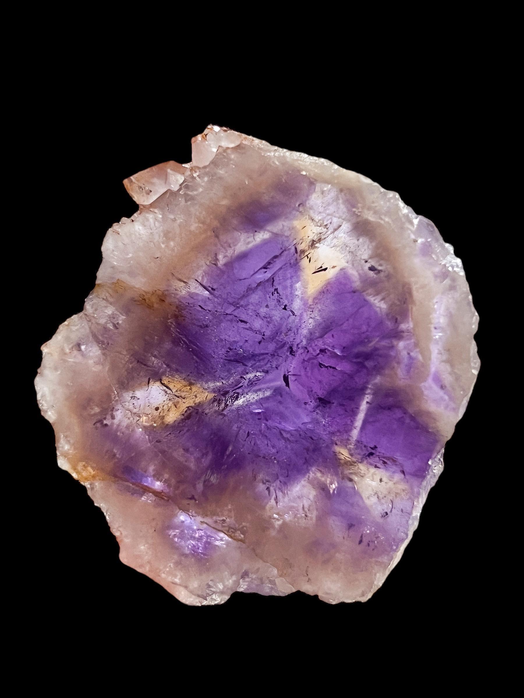 Rare ametrine crystal slab, purple and gold quartz slice, raw display crystal, large untreated quartz, high grade collector specimen - Image 7
