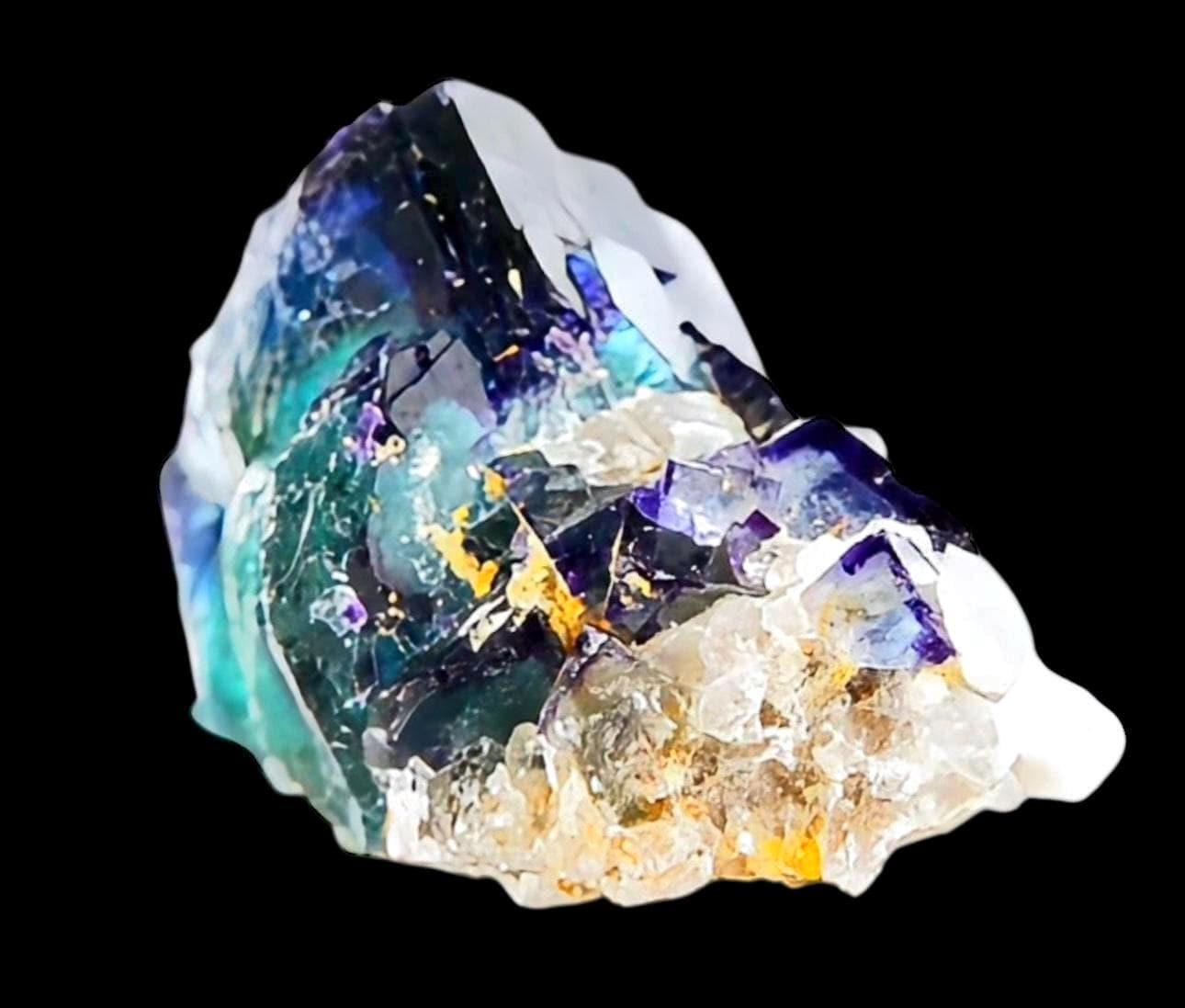 Purple fluorite crystal cluster with quartz from namibia, natural fluorite specimen, cubic fluorite mineral, rare collector crystal - Image 5