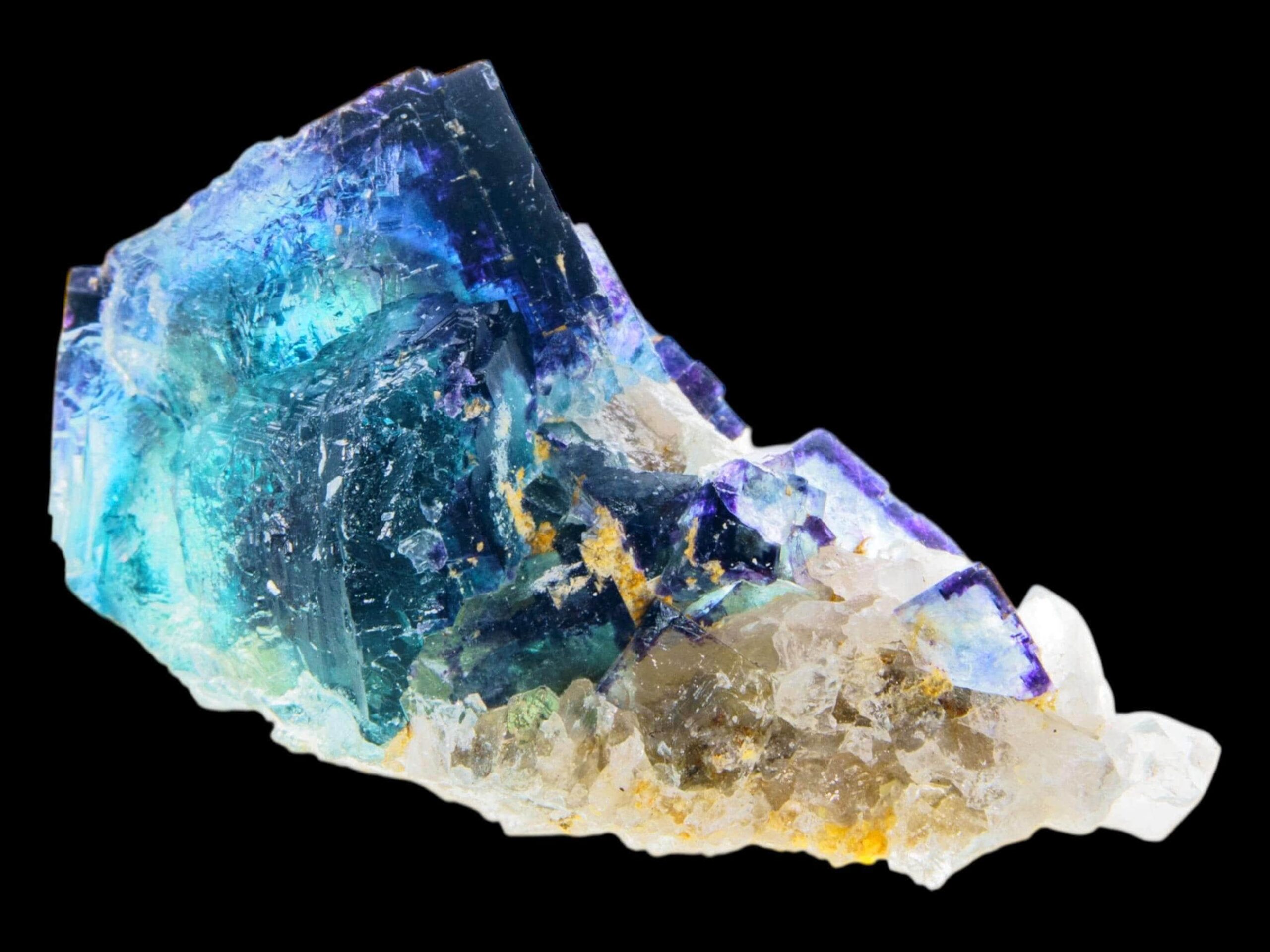 Purple fluorite crystal cluster with quartz from namibia, natural fluorite specimen, cubic fluorite mineral, rare collector crystal - Image 6