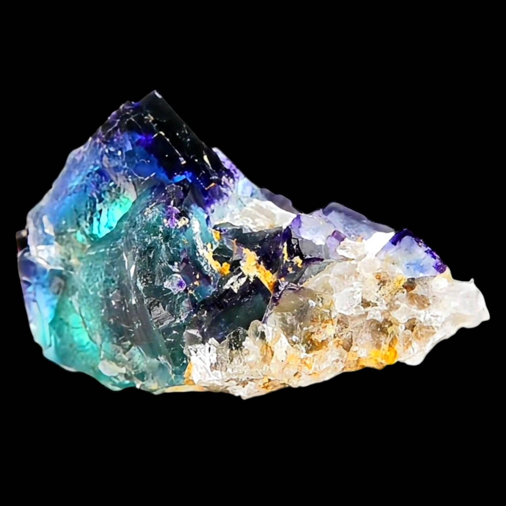 Purple fluorite crystal cluster with quartz from namibia, natural fluorite specimen, cubic fluorite mineral, rare collector crystal - Image 10