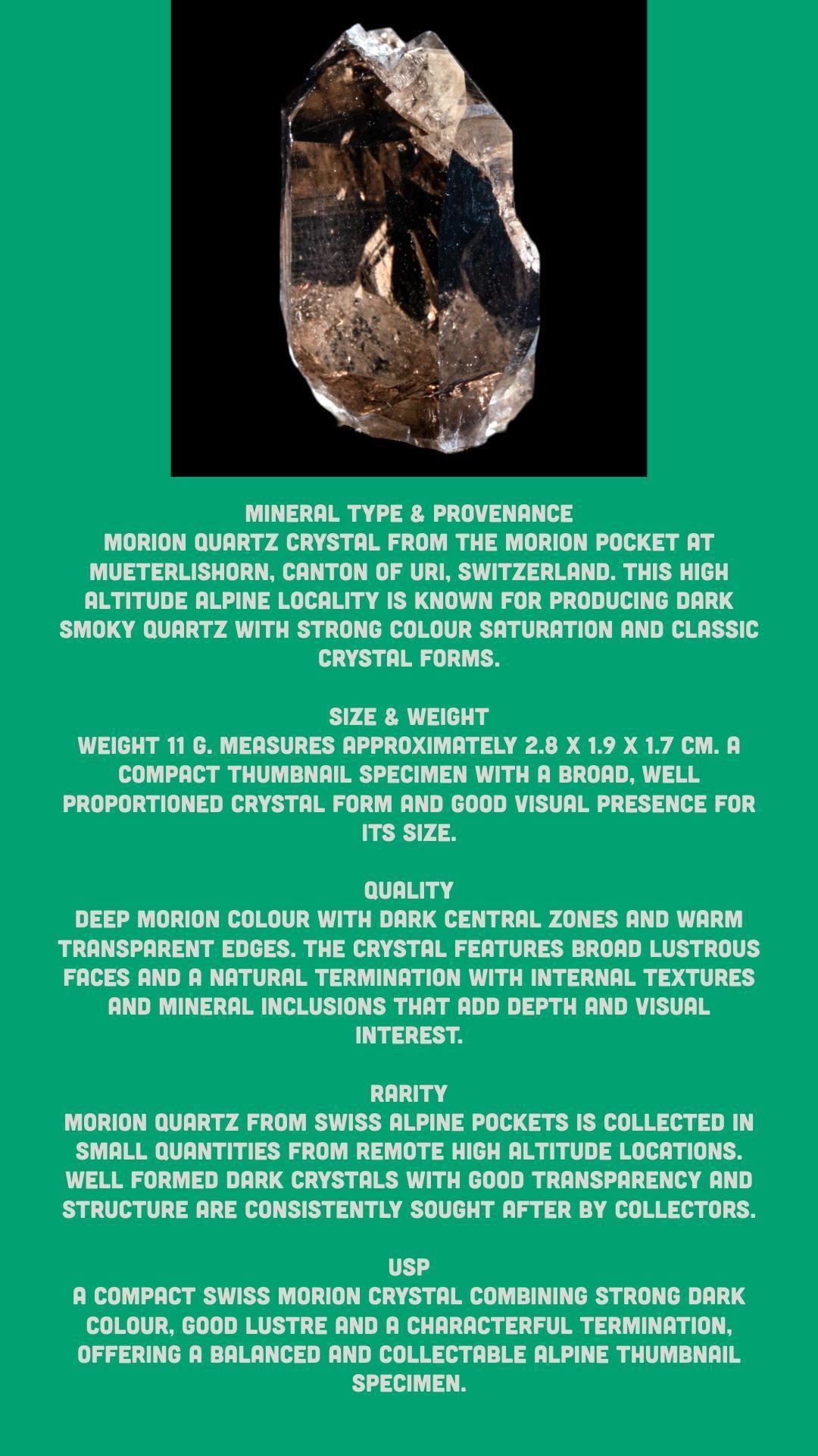 Morion Smoky quartz crystal dark raw quartz crystal natural quartz specimen black quartz crystal for display collectors crystal gift - Image 8