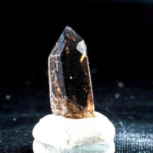 Smoky quartz crystal point, natural quartz crystal, raw quartz specimen, small display crystal, collector mineral, home décor crystal gift