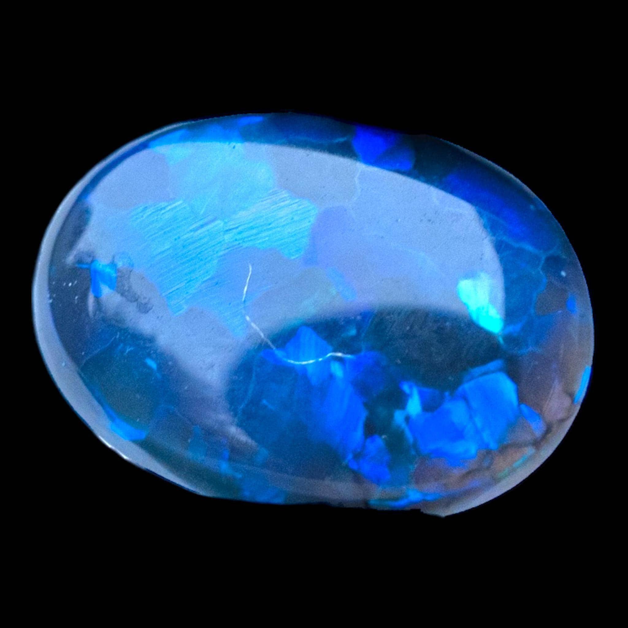 Black opal cabochon from australia, lightning ridge opal with electric blue green fire, solid opal for pendant or ring, rare natural gem - Image 6