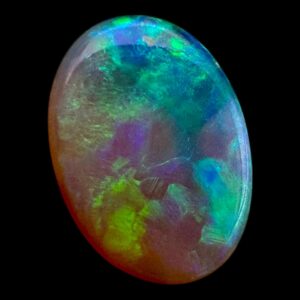 Lightning ridge black opal, vivid green blue fire, natural solid opal, australian opal cabochon, loose opal for jewellery making