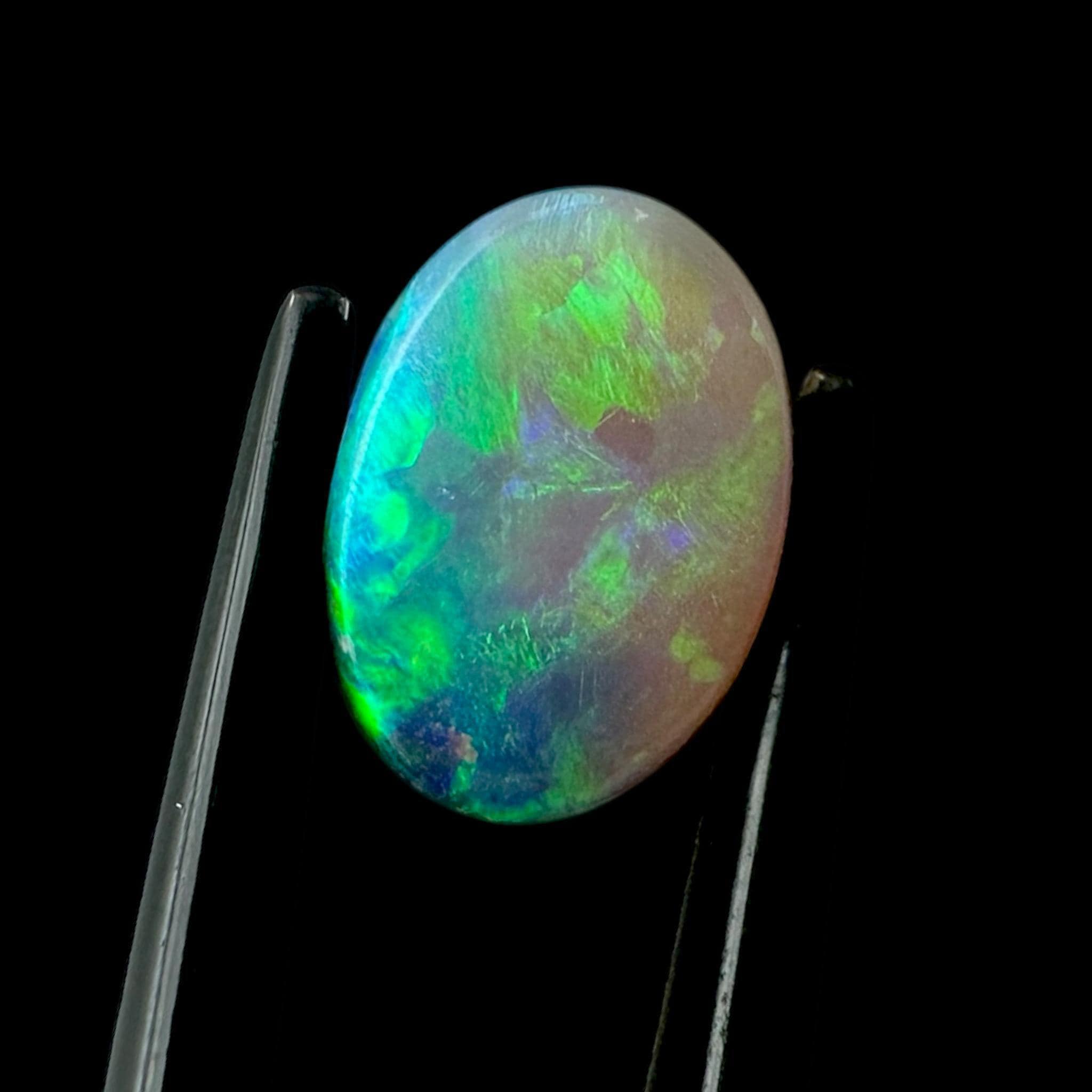 Lightning ridge black opal, vivid green blue fire, natural solid opal, australian opal cabochon, loose opal for jewellery making - Image 7