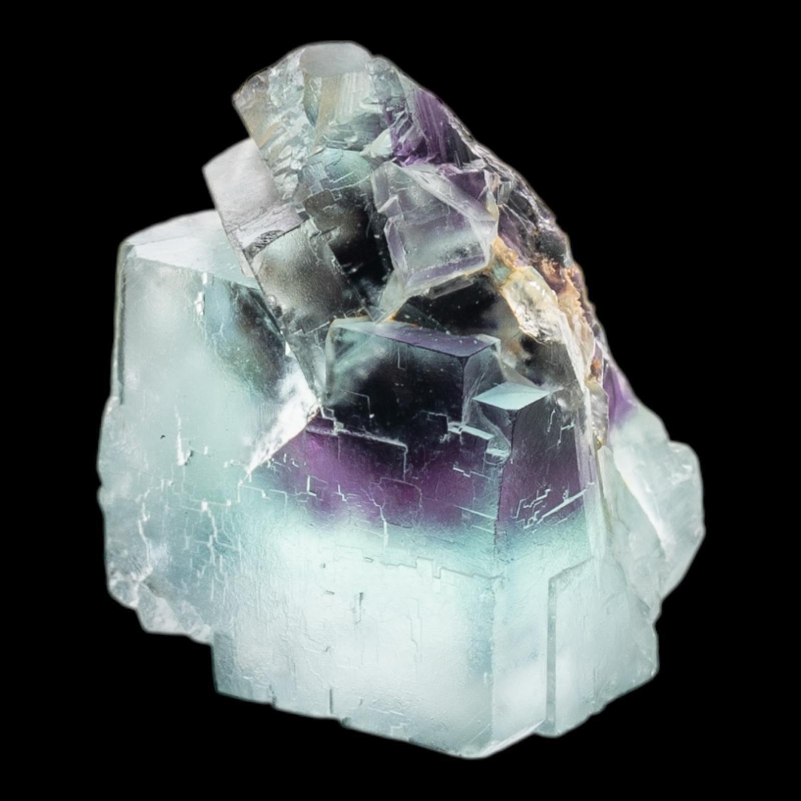 Green fluorite cube purple core natural fluorite specimen okorusu fluorite miniature display piece for collectors - Image 2